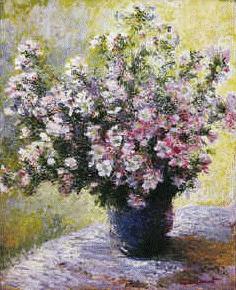 Claude Monet Bouquet of Mallows Sweden oil painting art